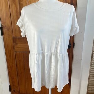 PIKO 1988 White Knit Short sleeve top / tunic Large